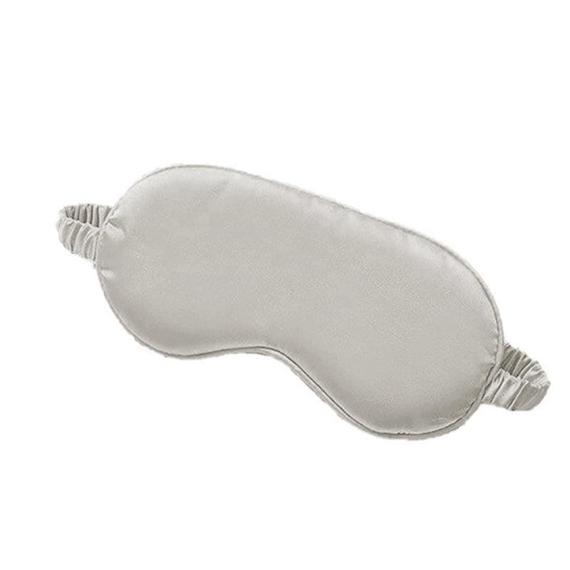 Silk Sleep Eye Mask with Elastic Strap - Beige - view 15