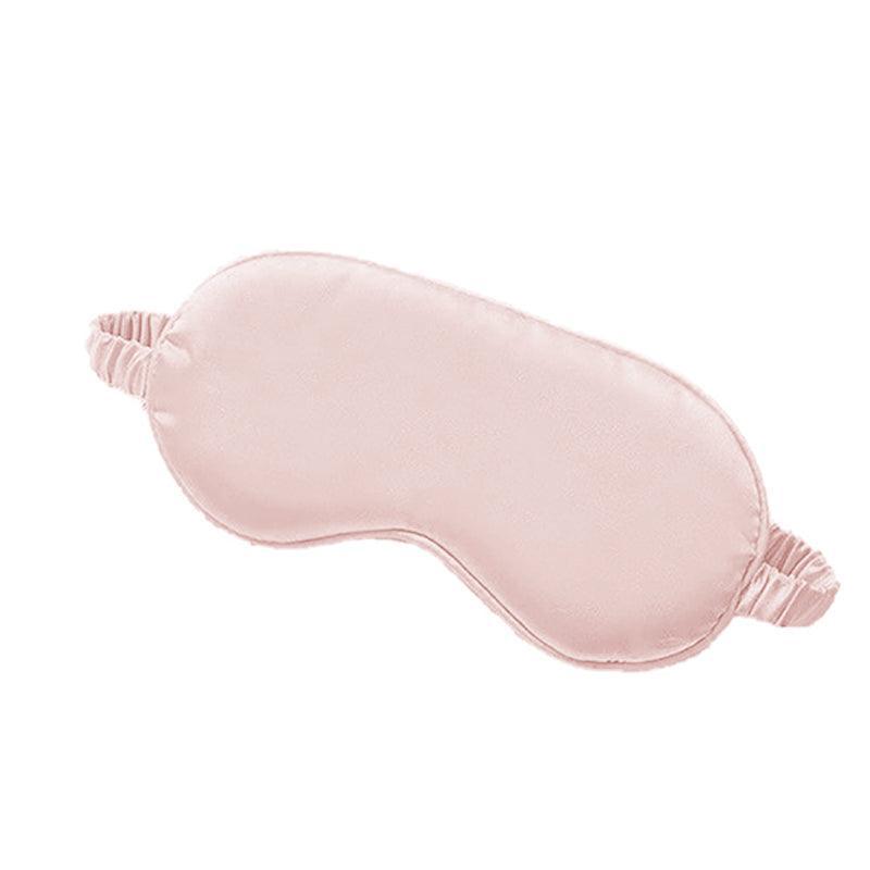 Silk Sleep Eye Mask with Elastic Strap - Blush Pink