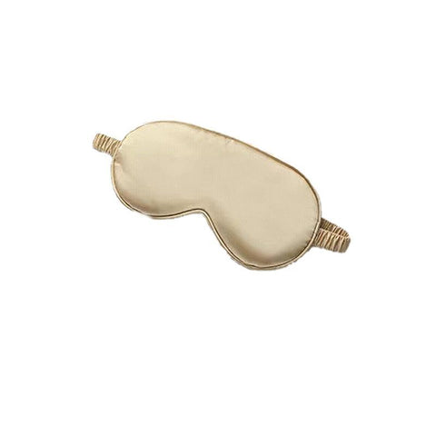 Silk Sleep Eye Mask with Elastic Strap - Gold