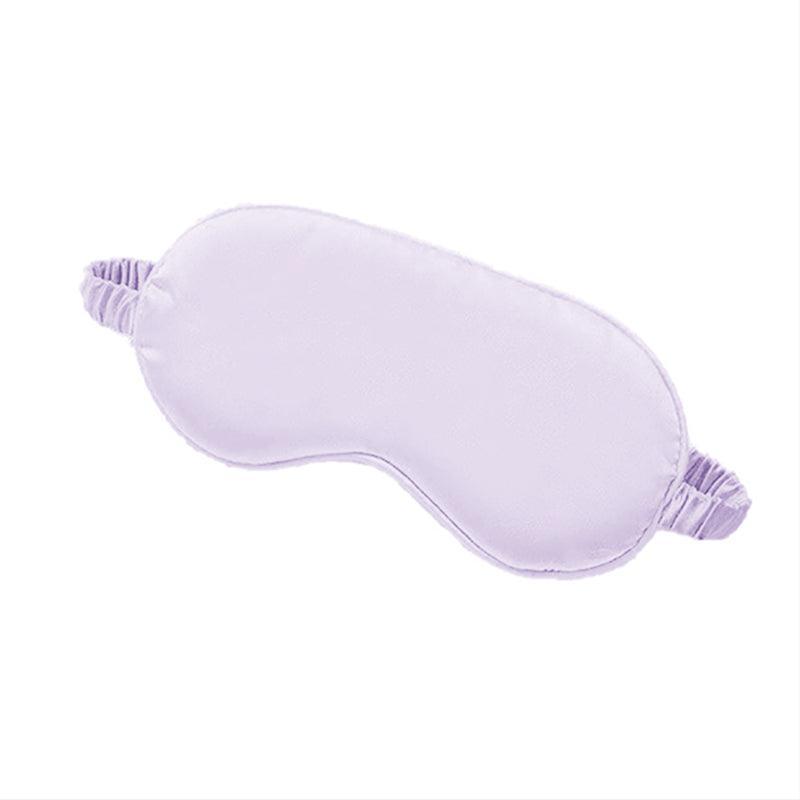 Silk Sleep Eye Mask with Elastic Strap - Light Purple