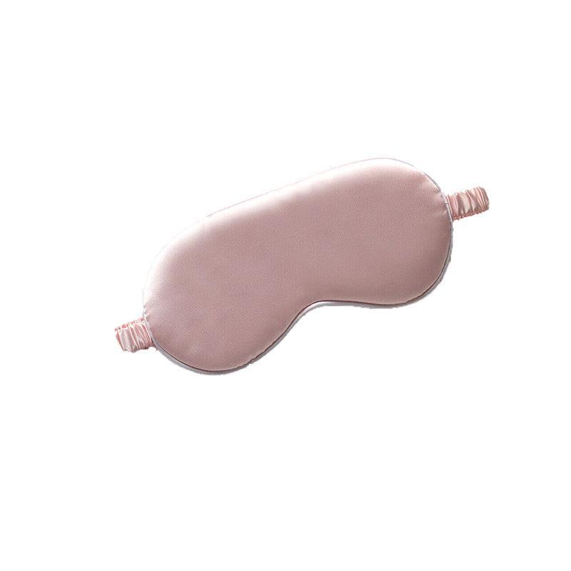 Silk Sleep Eye Mask with Elastic Strap - Pink and White