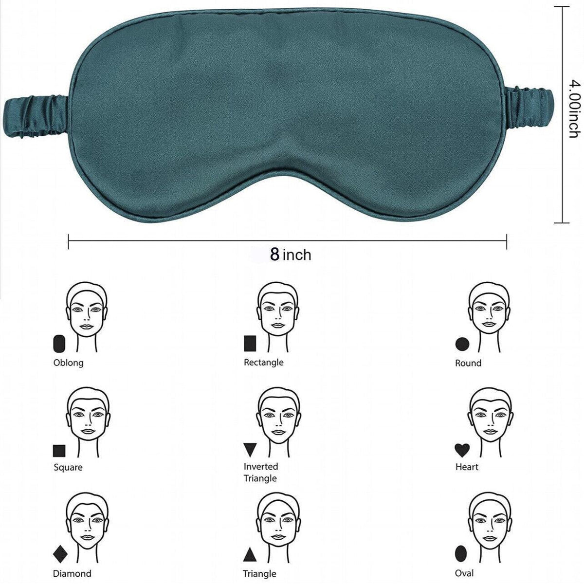 Silk Sleep Eye Mask with Elastic Strap - Pink and White - view 6