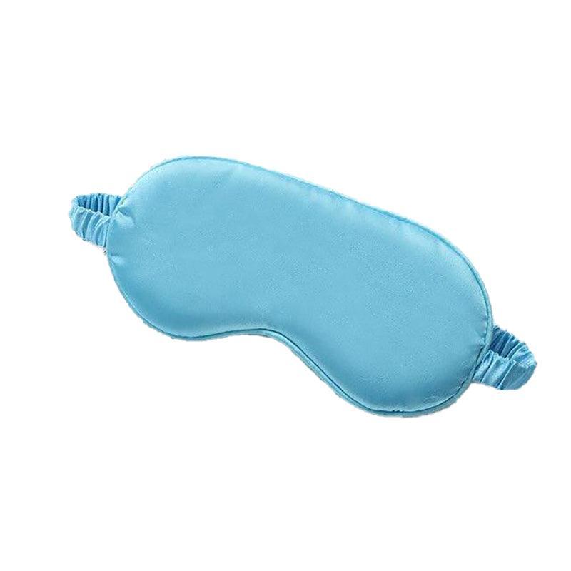 Silk Sleep Eye Mask with Elastic Strap - Sky Blue