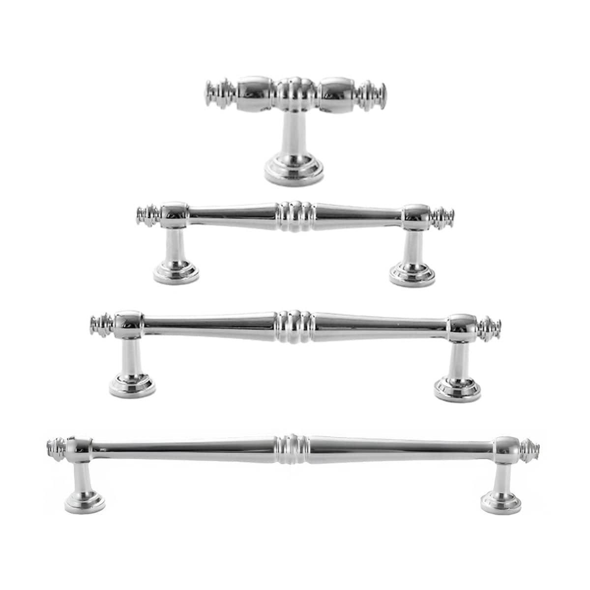 Silver Cabinet Drawer Handle - 192 mm Hole Distance, 233 mm Long - view 4