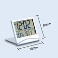 Silver Digital LCD Desk Alarm Clock with Calendar and Temperature Display - view 4