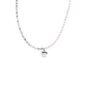 Silver Heart Pendant Necklace with Faux Pearls, Gift Jewellery - view 2