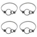 Silver Metal Spring Curtain Tiebacks Set of 4 for Window Drapes - view 2