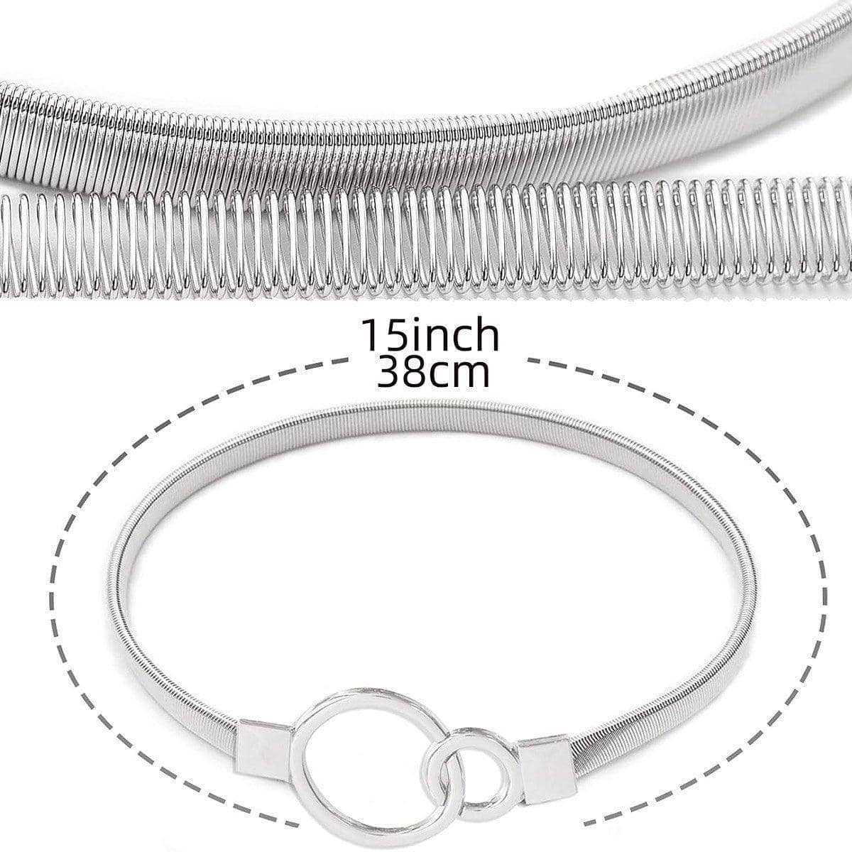 Silver Metal Spring Curtain Tiebacks Set of 4 for Window Drapes - view 3