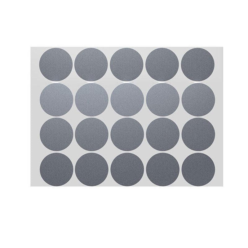 Silver Round Sticker Dots Adhesive Labels - 100mm, 10 Dots