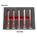 Silver Socket Extension Bar Set for Ratchet Wrench, 8 to 14 mm, Pack of 5 - view 3