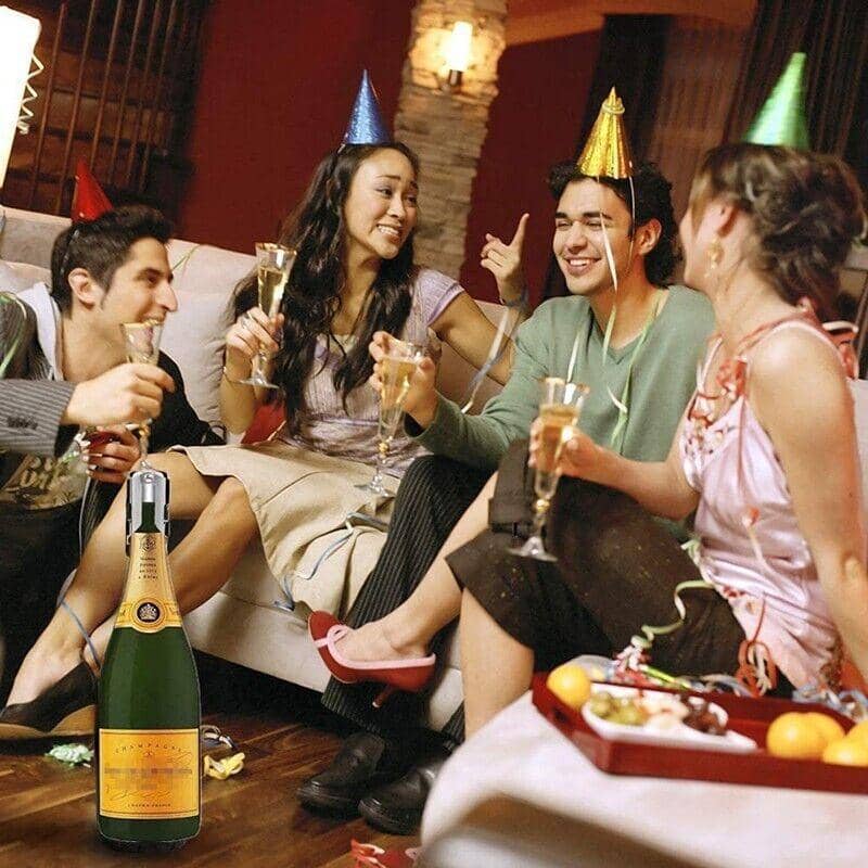 Silver Stainless Steel Champagne Stopper for Sparkling Wine, Pack of 3 - view 5