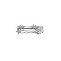 Silver Star Duck Beak Hair Clip - Rectangle