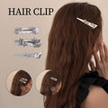 Silver Star Duck Beak Hair Clip - Rectangle - view 2