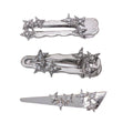 Silver Star Duck Beak Hair Clip - Rectangle - view 3