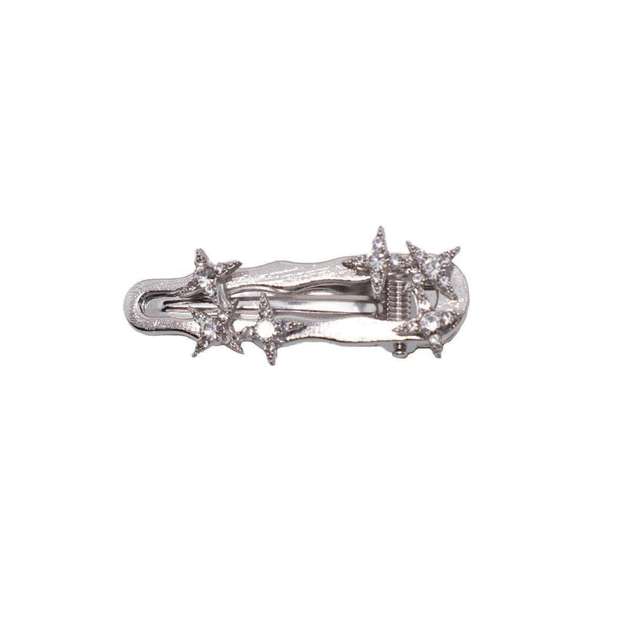 Silver Star Duck Beak Hair Clip - Water Drop