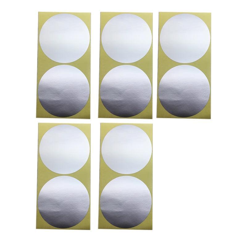 Silver Sticker Dots for Scrapbooking - 100mm, Pack of 10 Dots