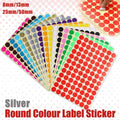 Silver Sticker Dots for Scrapbooking - 50mm, 8 Dots per Sheet, 5 Sheets - view 2