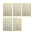 Silver Sticker Dots for Scrapbooking - 8mm, 260 Dots per Sheet, 5 Sheets