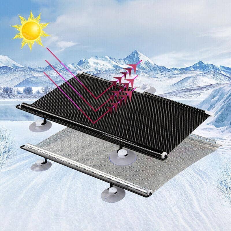 Silver Suction Cup Roller Blind Sunshade for Car and Home Windows - 40 cm x 125 cm - view 5