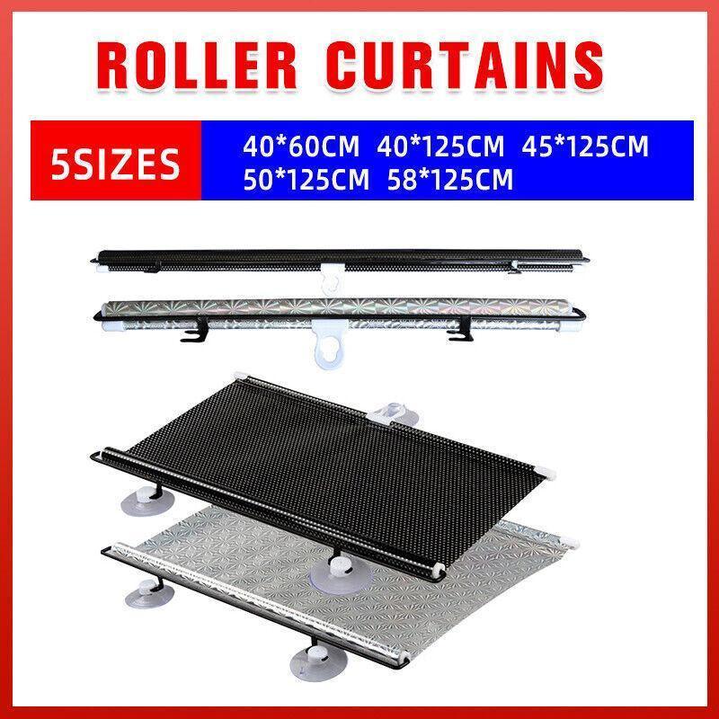 Silver Suction Cup Roller Blind Sunshade for Car and Home Windows - 45 cm x 125 cm - view 2