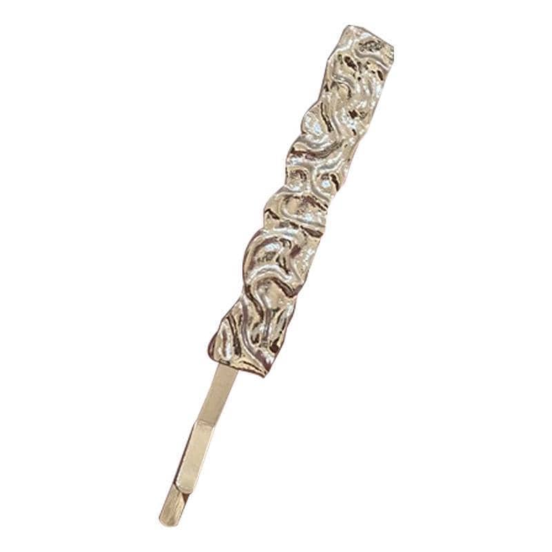 Silver Water Ripple Metal Hair Clip for Everyday and Special Events - view 2