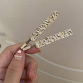 Silver Water Ripple Metal Hair Clip for Everyday and Special Events - view 4