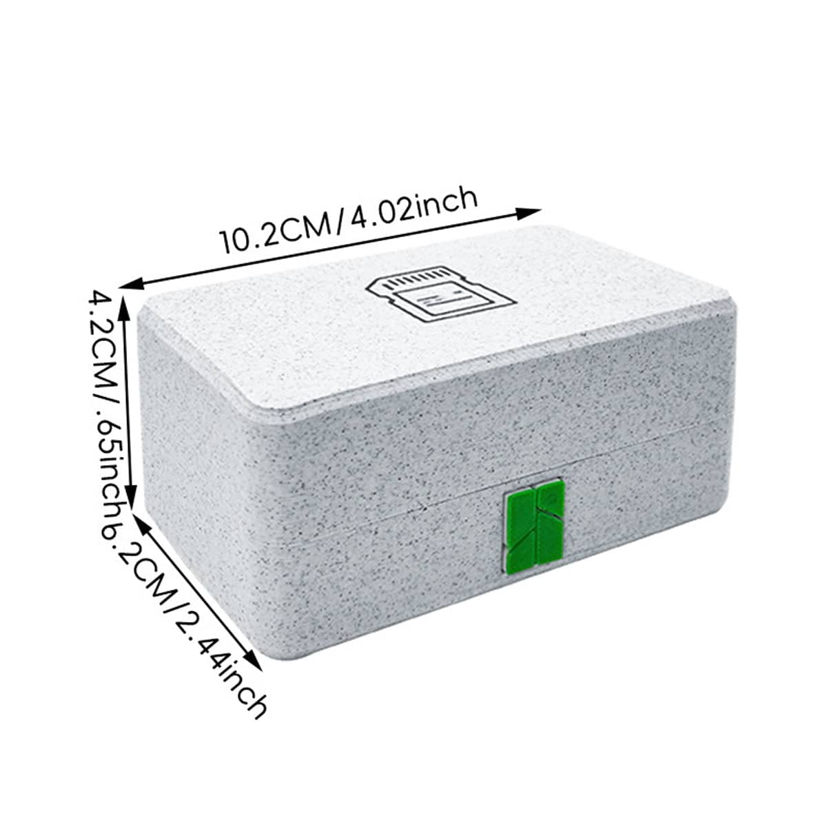 SIM and Memory Card Storage Box Waterproof Shockproof Portable 4.2 x 6.2 x 10.2 cm - view 3