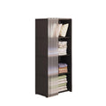 Simple Bookshelf Storage Rack with Dust Proof Curtain for Bedroom and Living Room, Black, Single Row