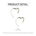 Simple Heart Earrings, Minimalist Polished Studs for Everyday - Silver - view 4