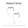 Simple Heart Earrings, Minimalist Polished Studs for Everyday - Silver - view 5