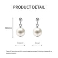 Simple Pearl Drop Earrings for Women - Silver - view 4