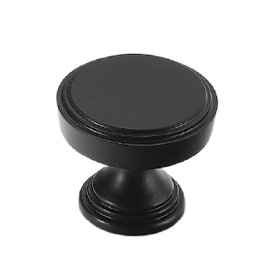 Simple Single Hole Round Cabinet Handle Drawer Pull for Cupboards - Black