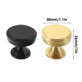 Simple Single Hole Round Cabinet Handle Drawer Pull for Cupboards - Black - view 4