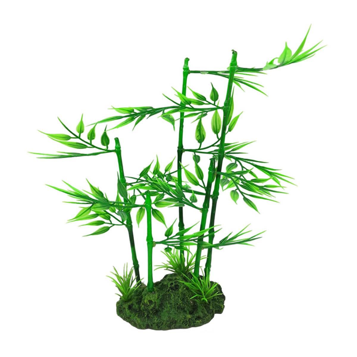 Simulated Bamboo Fish Tank Decoration, Non-Toxic Plastic, 21.5 x 9.5 x 6.5 cm - view 2