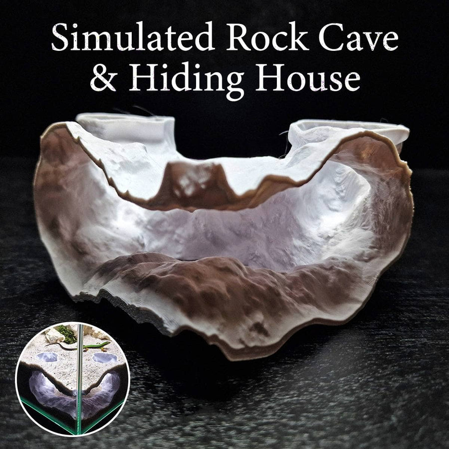 Simulated Rock Cave Hide for Aquariums and Terrariums - 140mm