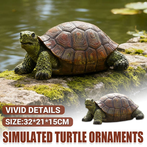 Simulation Turtle Ornament Resin Garden Decor for Indoor and Outdoor Use