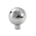 Single Hole Cabinet Handle Drawer Pull Hammered Silver Simple Door Handle - 27 mm