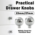 Single Hole Cabinet Handle Drawer Pull Hammered Silver Simple Door Handle - 27 mm - view 2