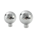 Single Hole Cabinet Handle Drawer Pull Hammered Silver Simple Door Handle - 27 mm - view 3