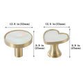 Single Hole Drawer Handle in Brass and Mother-Of-Pearl - Round - view 4