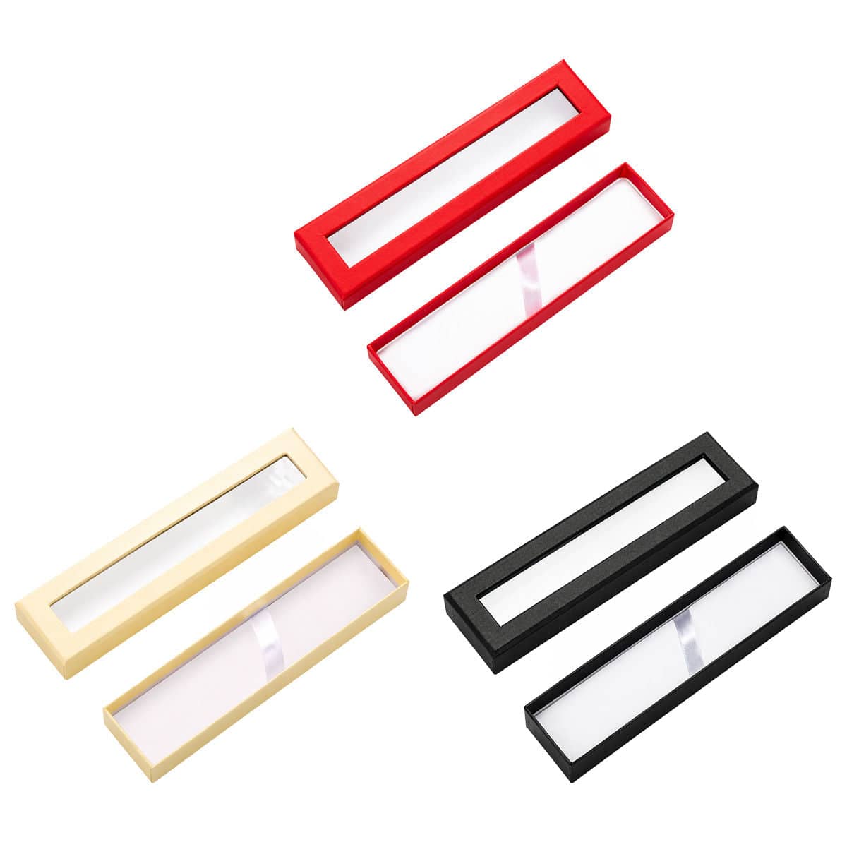 Single Pen Gift Boxes with Window - Beige, Pack of 10 - view 3