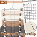 Six-Tier Pants and Skirt Hangers with Clips, Pack of 2