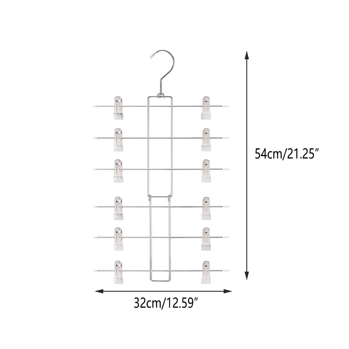 Six-Tier Pants and Skirt Hangers with Clips, Pack of 2 - view 3