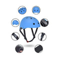 Skate and Bike Helmet with Dial Fit - Blue, Medium (Head 55-57 cm) - view 4