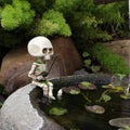 Skeleton Fishing Resin Ornament for Flower Pot or Garden - view 5