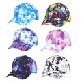 Skull and Tropical Flower Print Baseball Cap - Black - view 3