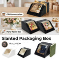 Slant Window Gift Boxes, Pack of 10 (19.5 x 22 x 12 cm) - Black - view 2