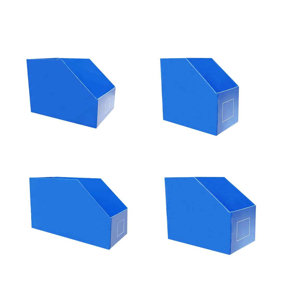 Slanted Corrugated Storage Bin Set, Pack of 5 for Garage Shelves - Size 50 x 38 cm - view 3