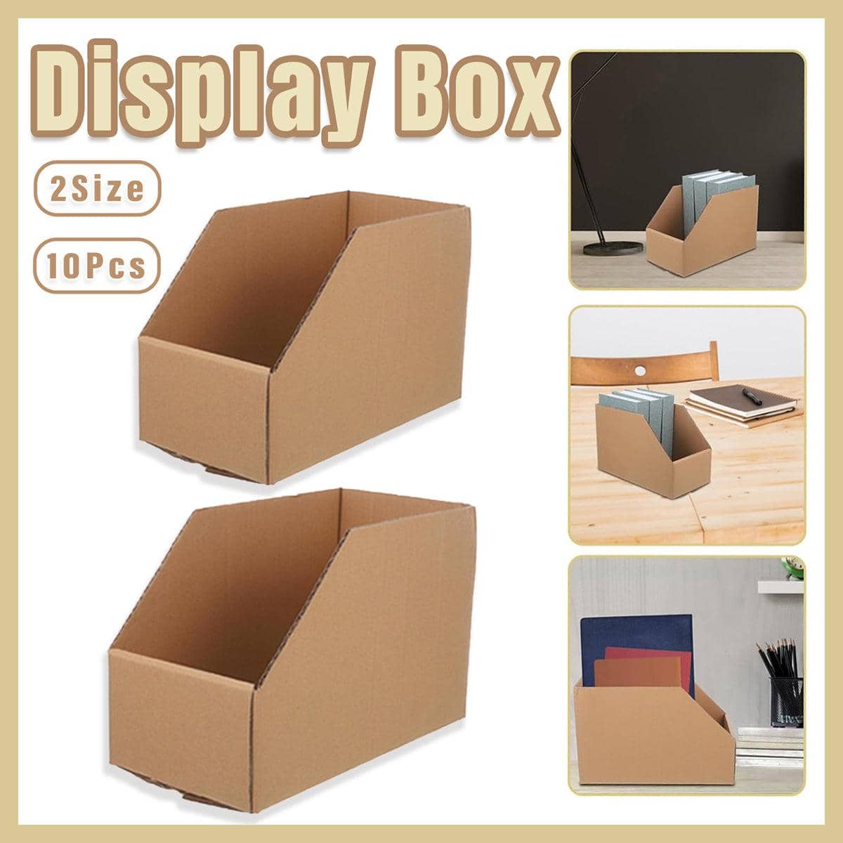 Slanted Display Storage Boxes, Pack of 10 - 40 x 18 x 22 cm - view 2