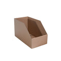 Slanted Front Cardboard Storage Boxes, Pack of 10 - 50 x 24 x 20 cm